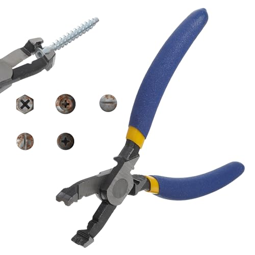 Multi-Function Screw Extractor Pliers, Stripped Screw Remover Tool with Non-slip Mouth, Remove Rusted Screws, Screws Pliers for Tightening, Loosening and Gripping Nuts and Bolts