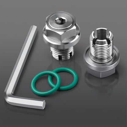 1/2-20 Double Oversize Piggyback Oil Drain Plug, Stainless Steel Self Tapping Oil Pan Thread Repair Kit - size: 1/2-20 x 15mm