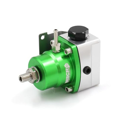 Adjustable Universal EFI Fuel Pressure Regulator Kit with 0-160psi Fuel Pressure Gauge and AN6-6AN Fuel Line Hose Fitting Connectors Kit (GREEN) - color: GREEN
