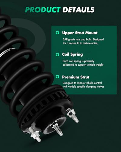 SCITOO Front Complete Struts Rear Shock Absorbers for Chevy Trailblazer EXT | Full Set Front Rear Complete Struts Fit for Buick Rainier,for GMC Envoy XL 343395 - Set of 4 - style: 2*Front Complete Strut+2*Rear Shock Absorbers