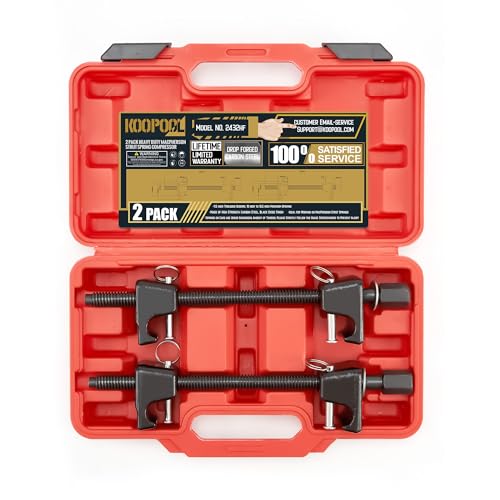 KOOPOOL Strut Spring Compressor Tool Set 2 Pack 11.5-inches Macpherson Spring Compression, 13/16-inch Socket 1/2-inch Drive Coil Spring Compressor Tool