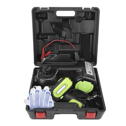 Black Electric Hydraulic Lifting Car Jack Set for Quick Tire Repair and Change, 5T Capacity [ Auto Tool Kit ] (155-450mm)