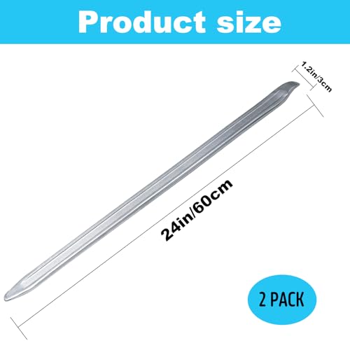 2 Pack 24 Inch Tire Spoons Iron,Heavy Duty Tire Changing Tool Tire Levers Bar,for Cars,Motorcycles,Dirtbike,Lawn Mower Tire Spoon (24 inch) - size: 24 Inch