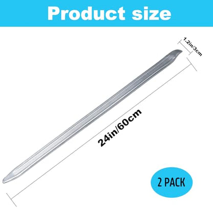2 Pack 24 Inch Tire Spoons Iron,Heavy Duty Tire Changing Tool Tire Levers Bar,for Cars,Motorcycles,Dirtbike,Lawn Mower Tire Spoon (24 inch) - size: 24 Inch