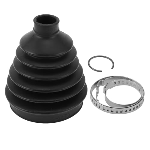 CV Joint Boot Kit No.4H0498203 W/Clamps Constant Velocity Joint Boot for Audi A4 2013-2023 for Audi A8 2012-2023 Rubber Black Strong Durable