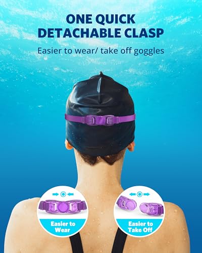 Aegend Swim Goggles, Swimming Goggles No Leaking Full Protect Adult Youth - color: Purple Black