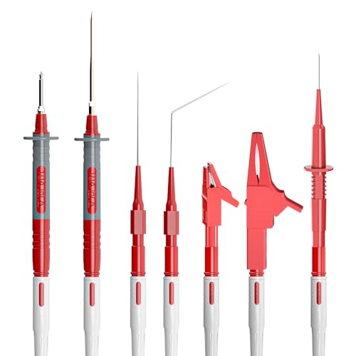 Goupchn Multimeter Test Leads Kit with Replaceable Probes Set, Banana Plug to Test Hook Leads, Alligator Clips and Wire Piercing Probes for Electrical Testing, Automotive Diagnostic - style: 47PCS