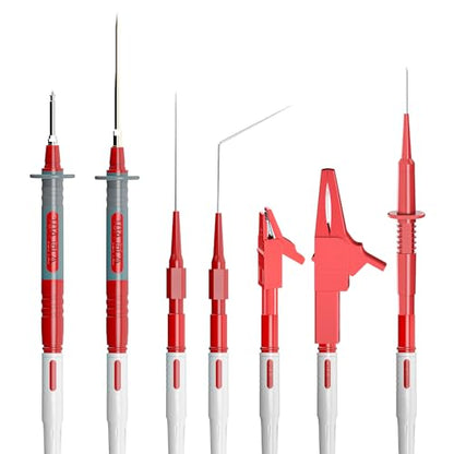Goupchn Multimeter Test Leads Kit with Replaceable Probes Set, Banana Plug to Test Hook Leads, Alligator Clips and Wire Piercing Probes for Electrical Testing, Automotive Diagnostic - style: 47PCS
