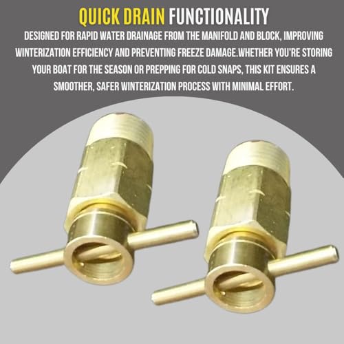Manifold and Block Drain Plug Kit compatible with Mercruiser, OMC, Volvo Penta and many others.