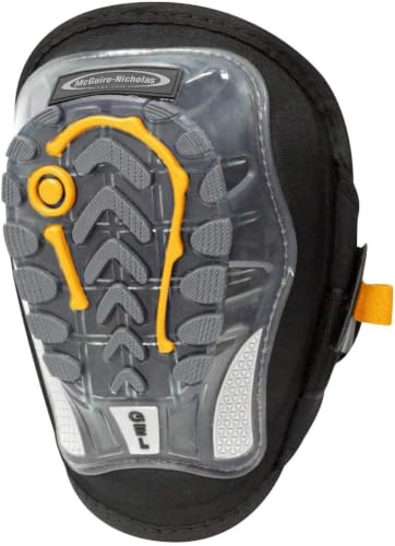 McGuire-Nicholas Stabilizer Shock Absorbing Heavy Duty Gel Foam Protective Knee Pads, Work Knee Pads for flooring, construction, working, gardening, and cleaning., clear,yellow,black (Pack of 8) - size: (Pack of 8)