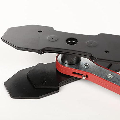 G-PLUS Brake Caliper Piston Press Tool Universal Fit Red | 360° Ratcheting Caliper Spreader with 2 Steel Plate Adapters Single Twin Quad Piston Cars Trucks Commercial Vehicles - color: Red(Amazon delivery)