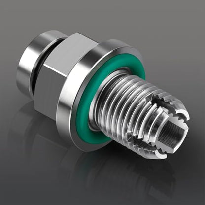 1/2-20 Double Oversize Piggyback Oil Drain Plug, Stainless Steel Self Tapping Oil Pan Thread Repair Kit - size: 1/2-20 x 15mm