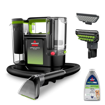 BISSELL® Little Green® Max Pet SmartMix Portable Carpet and Upholstery Deep Cleaner, Car/Auto Detailer, with SmartMix Technology, Self-Cleaning Tough Stain Tool and Pet Hair Removal Tool, 38572 - style: Little Green Max Pet SmartMix