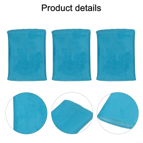 3PCS Blue Clay Cleaning Bar for Car Detailing, Fine Grade Auto Paint Decontamination Mud Remover for Rust Oil Stains on Body Glass