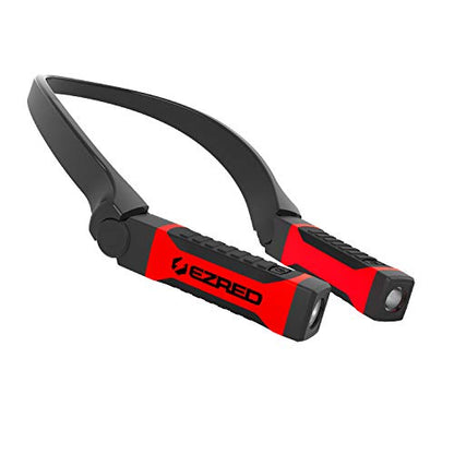 EZRED Anywear Rechargeable Neck Light for Hands-Free Lighting, Soft Green & Bright NK10 Anywear Neck Light for Hands-Free Lighting, Red and Black