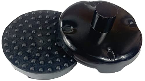 Floor Jack Saddle with Rubber Pad, 4.8 Inch in Diam, 1-1/8 Stem, Up to 4 Ton, Cast Iron Quality Replacement Part Fits Many Floor Jacks