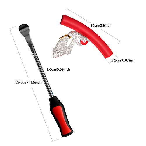 Asooll 11.5" Tire Spoons Set Motorcycle Dirt Bike Tire Changer Levers Kit | Tire Iron Repair Tool with 3 Rim Protectors for Motorcycle,Bike, Lawn Mower & Bicycle Tire Changing - size: 3*11.5”