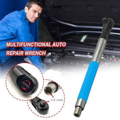 Wrench Extender, Offset Extension Wrench, Offset Extension Wrench Impact, Electric Ratchet Wrench,Chain Drive Wrench Extender with 4 Socket and 1/2‘’ Electric Drill Adapters for Labor-Saving(3X Blue) - color: 3pack Blue