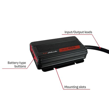 Schumacher Electric SDC371 Smart Battery Charger and Maintainer - 40A 12V DC-DC Smart Charger - Standard, AGM, Gel, Calcium & Lithium Battery Charger - Use with Solar Panels or Vehicle Alternator - style: SDC371