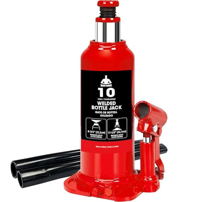 Jack Boss Bottle Jack 10 Ton (20,000 LBs) Hydraulic Car Jack, Fit for Auto Truck Repair and House Lift, Red - size: 10 TON