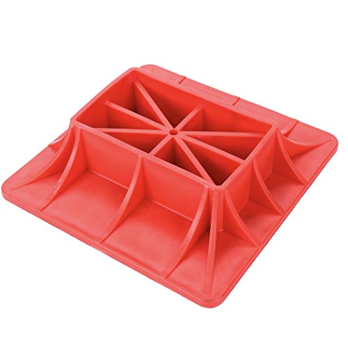 11.5" x 11.5" Off-Road Hi-Lift Jack Base and Stabilizer - Keep Jacks from Sinking with Heavy-Duty Plastic Jack Stand Base for Lifting Jacks and Farm Jacks with 4.1" x 7" Base