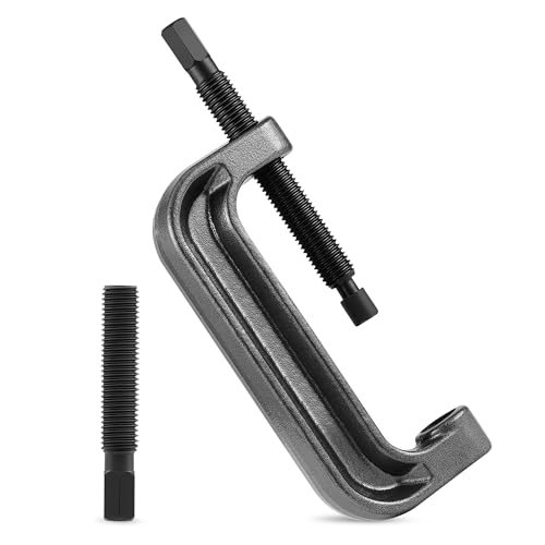 Orion Motor Tech Ball Joint Press Kit, C Frame Press for Ball Joints, U Joints, Brake Anchor Pins, and Wheel Studs, U Joint Removal Tool Set with C Frame Press and 2 Screws for Joint Replacement - color: Gray C-Frame (No Case)