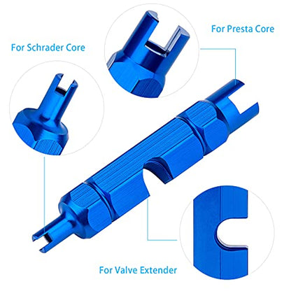 56Pcs Valve Stem Removal Tool, Valve Cores, 4-Way Valve Tool, Valve Core Remover Tool, Valve Stem Caps