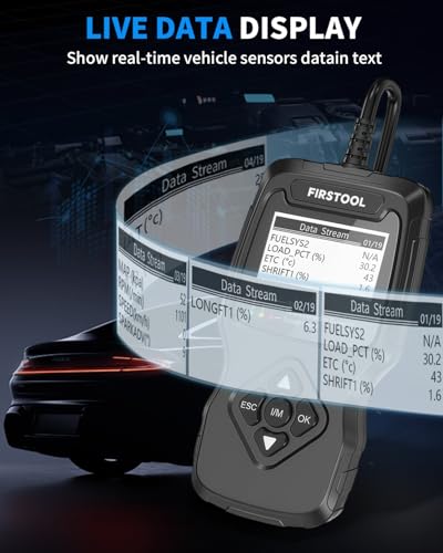 Car OBD2 Scanner, FIRSTOOL OBD2 Scanner Diagnostic Code Reader Tool with I/M Readiness, Battery Tester, Check Engine Light with Reset, OBDII/EOBD Car Diagnostic Scanner for All Vehicles After 1996