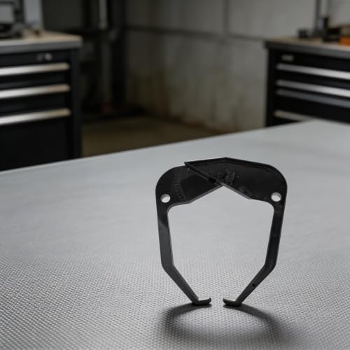 Tire Balancer Rim Width Caliper, Wheel Measuring Tool for Accurate Tire Width Measurement, Portable Plastic Gauge with Bright White Numbers for Manual Balancer Entry, Black