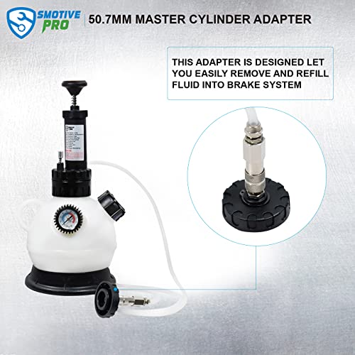 SMOTIVEPRO 50.7mm Master Cylinder Bleeder Adapter Compatible with Most Imported and Some Domestic Vehicles - size: 50.7mm Master Cylinder Adapter