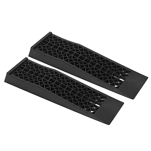 1 Pair Car Service Ramps for Vehicle Maintenance, 4400 Lbs Acity PP Tire Ramps, Universal Truck Auto Lift for Chassis Engine Repair, Portable Nonslip Wheel Ramp Set