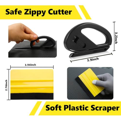 Heat Gun for Vinyl Wrap Tool Kit-2000W Variable Temp Hot Air Gun for Car Window Tinting, Shrink Tubing, Paint Removal, Epoxy Resin Heavy Duty Electric Tool with Squeegee, Cutter, Magnet & Spray Bottle - color: yellow&black
