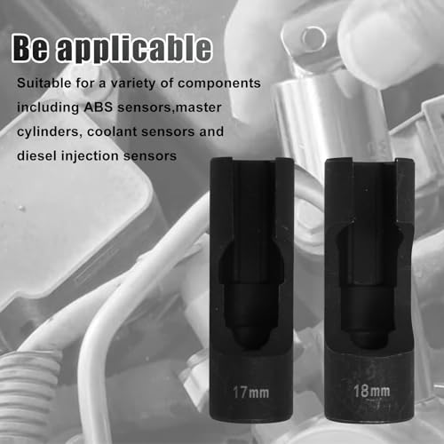 RULLINE 10Pc Flare Nut Socket Set – 1/2" Drive, SAE/Metric | 10pcs Upgraded Steel Flare Nut Socket Set for Automotive and Mechanical Applications 1/2" square drive - size: 10pcs