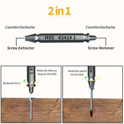Gifts for Men – Stripped Screw Extractor Set – Father’s Day Gifts from Wife, Daughter, & Son – Easy Out Extractor Set for Nuts, Screws & Bolts – Perfect Husband & Birthday Gifts (Pack of 10) - size: Pack of 10