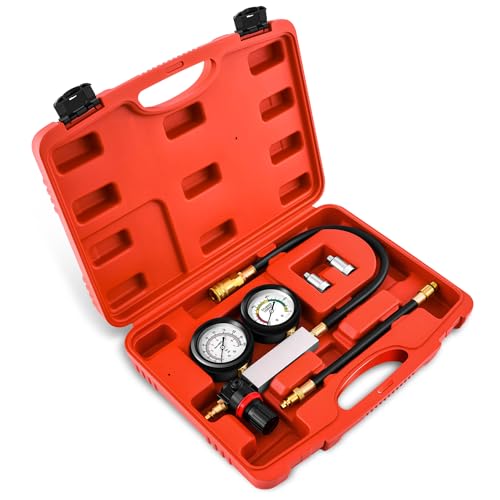 DNA Motoring TU-21 Cylinder Leak Down Tester Kit Automotive Engine Pressure Gauges Compression Test Leakage Detector Tool Set, TOOLS-00335 - style: Gauge Compression Tester