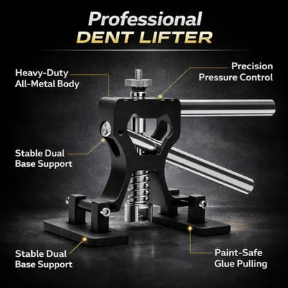 139PCS Dent Puller Kit, Paintless Dent Removal Kit, Car Dent Repair Kit with Metal Dent Lifter, Bridge Puller, T-Slide Hammer, Professional PDR Tools for dents, dings, creases and Hail Damage