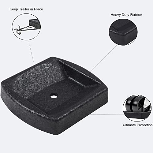 LEORAY Jack Wheel Chock, Reinforced Rubber Jack Caster Wheel Dock for Caravans and Trailers (Dual Wheel) - size: Dual Wheel