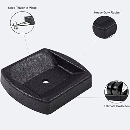 LEORAY Jack Wheel Chock, Reinforced Rubber Jack Caster Wheel Dock for Caravans and Trailers (Dual Wheel) - size: Dual Wheel