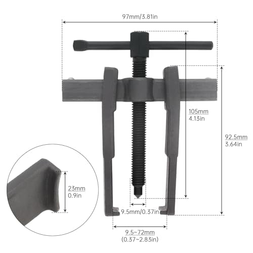 ChgImposs 2 Jaws Gear Puller, Adjustable Bearing Puller Gears, Internal External Removal Tool for Pulleys Flywheels Bearings Gears (3 INCH) - size: 3 INCH