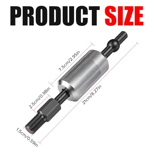 8-1/2" Tight Spot Slide Hammer Puller with 1-1/2 lb Hammer Compact Slide Hammer Set for Automotive Repair Seal & Bearing Remover Tool Compatible with OTC 5028 5/8-18 Thread for Injector