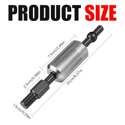 8-1/2" Tight Spot Slide Hammer Puller with 1-1/2 lb Hammer Compact Slide Hammer Set for Automotive Repair Seal & Bearing Remover Tool Compatible with OTC 5028 5/8-18 Thread for Injector