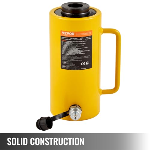 VEVOR Hydraulic Cylinder Jack 30Ton, Solid Ram Hydraulic Cylinder 4Inch, Stroke Single Acting Hydraulic Cylinder, w/Quick Connector Portable Hydraulic Solid Jack Industrial Lifting Jack Ram - size: 30T 4Inch