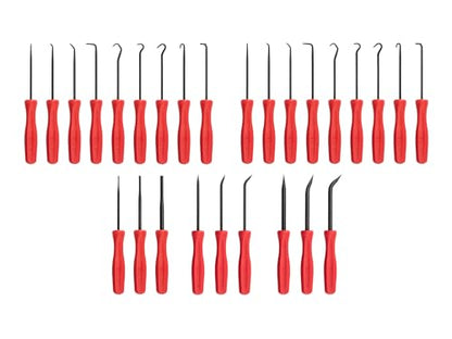 TEKTON Pick, Hook, and Mini Pry Bar Set, 24-Piece | LVR14001 - size: Pick, Hook, Probe, Mini Pry Bars (27-pc.)