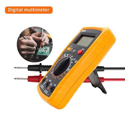 908B Blue All-in-One Soldering & Desoldering Kit with Multimeter, 60W Adjustable Soldering Iron for Electronics Repair, Includes 5 Tips, Solder, Pump, Wick, Tweezers, 110V - color: Dark Blue