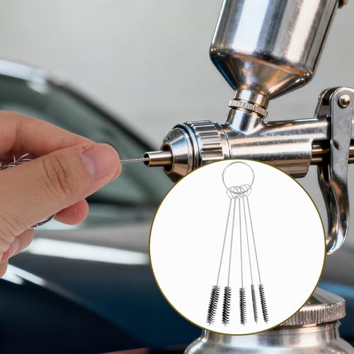 Carburetor Cleaning Kit, Including 1 Single-Head Brush 23 Needles 5 Nylon Brushes 4 Cleaning Hooks & 1 Hex Wrench Suitable for Motorcycles Chainsaws Welding Machines