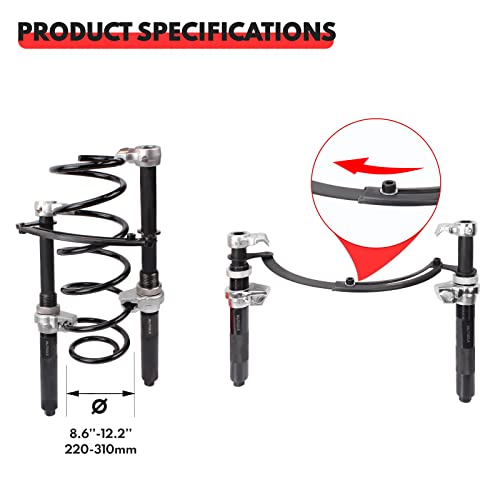 BILITOOLS Suspension Tool, Spring Compressor Tool with Strut Nut Tool Kit