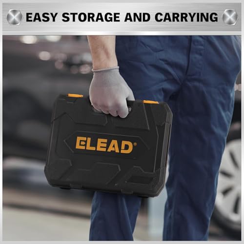 ELEAD 33-Piece Combination Ratchet Wrench Set | SAE & Metric Sizes (1/4" to 3/4" & 6-18mm) | 72-Tooth Gear Design | CR-V Steel | Organizer Carry Case | Ideal for Mechanics & DIY - style: 33-Piece Upgraded Version