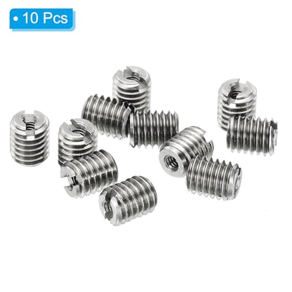 PATIKIL Thread Adapters Sleeve Reducing Nut, 10 Pcs M5x0.8 Male to M2x0.4 Female Repairing Insert Nut Screw Reducer Stainless Steel Fastener 6mm - size: M2xM5x6mm