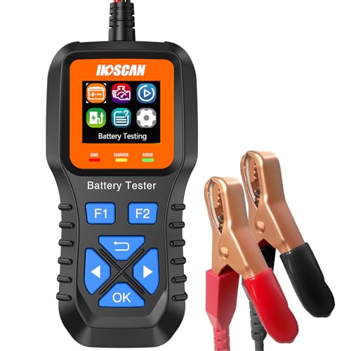 IKOSCAN K1S Car Battery Tester 24V 12V Load Tester | 100-2000CCA Car Alternator Tester,Alternator Analyzer,for Car Truck SUV Boat Yacht Motorcycle ATV