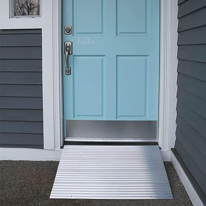 EZ-ACCESS - Threshold Ramps for Doorways - Portable Wheelchair Ramp for Home Steps, Aluminum Door Threshold Sliding Doors, Walker & Wheelchair Access - Adjustable Modular Transitions, 4" Rise - size: 4 Inch